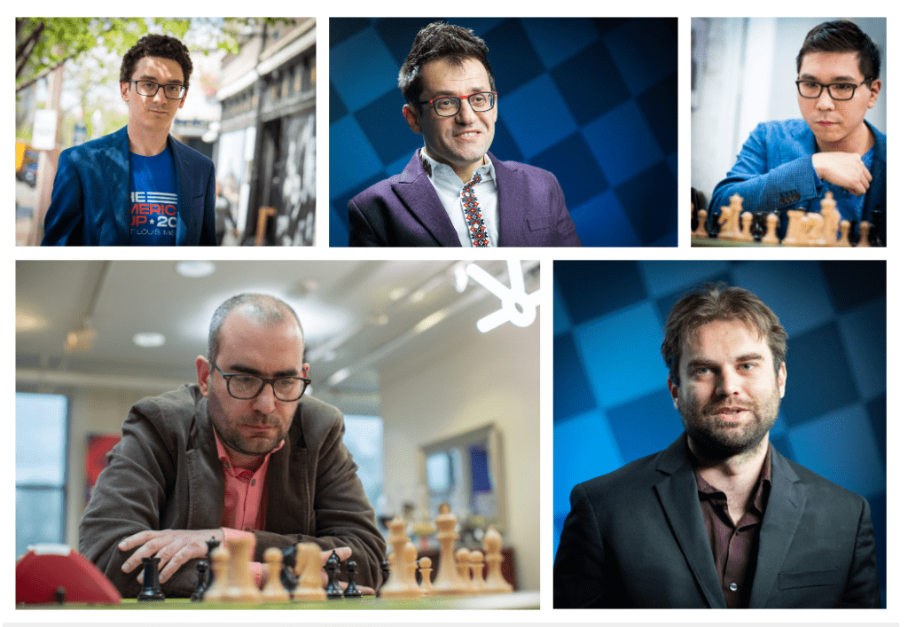 USA 2022: Fabiano Caruana, Levon Aronian, Wesley So, Leinier Dominguez, Samuel Shankland